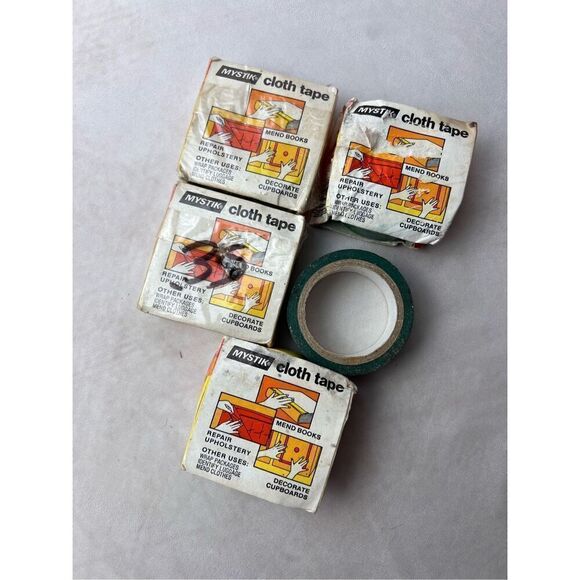 Vintage Mystik Cloth Tape Lot of 5 - Picture 3 of 3